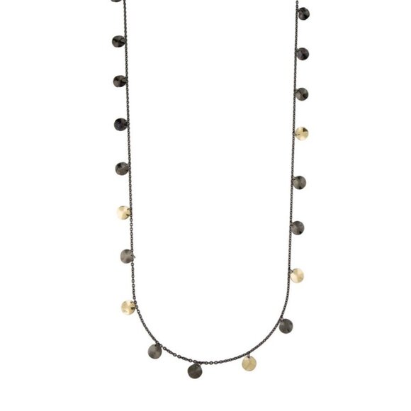 Ippolita Jewelry - IPPOLITA 18K YELLOW GOLD & STERLING SILVER HAMMERED PAILLETTE NECKLACE